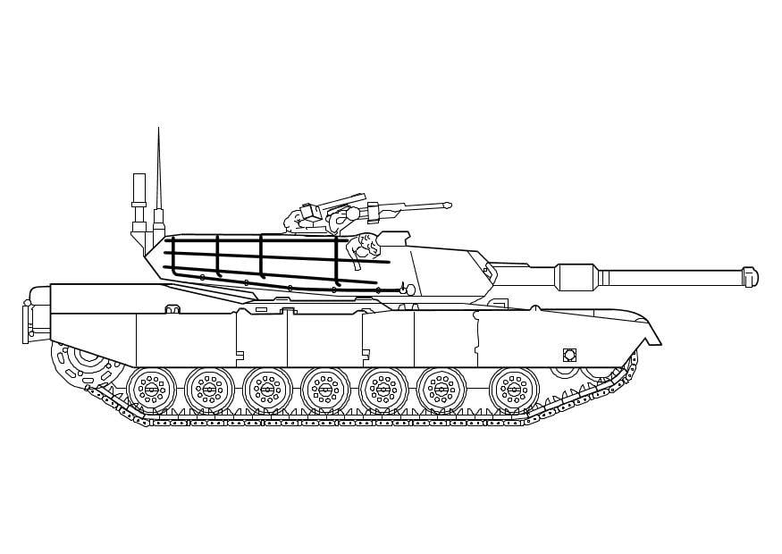 Malvorlage  Abrams Panzer