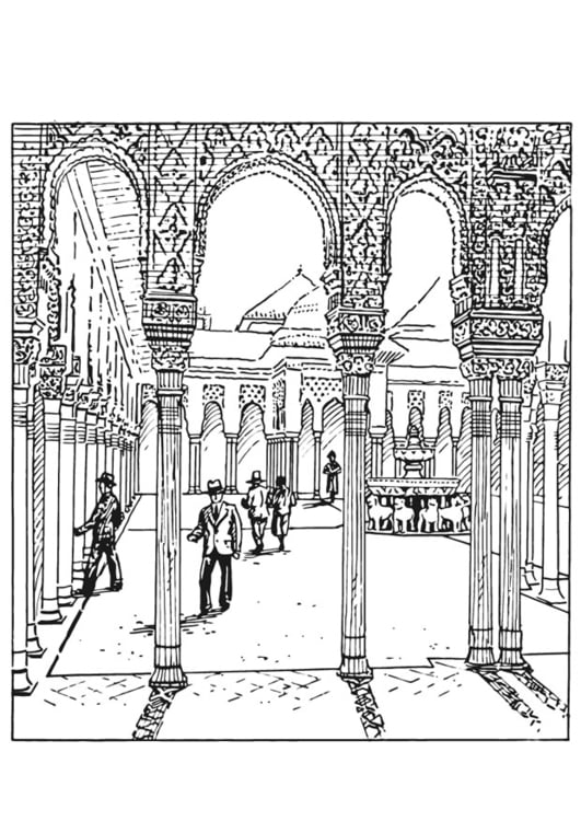 Malvorlage Alhambra Spanien Kostenlose Ausmalbilder Zum Ausdrucken