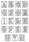 malvorlage 01a. Alphabet Ende 15. Jahrhundert