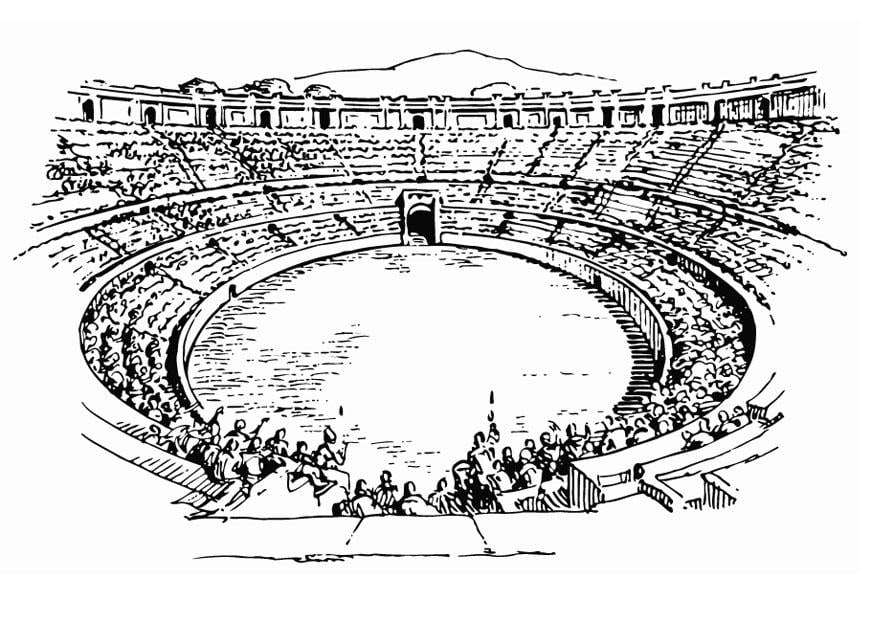 Malvorlage  Amphitheater