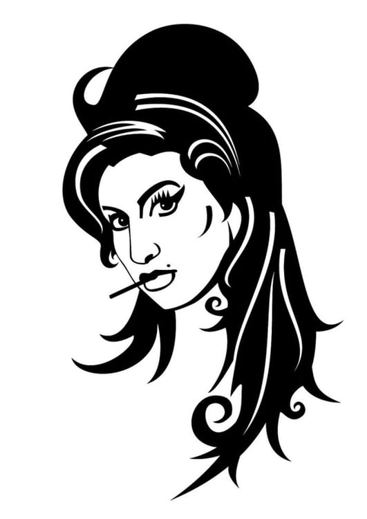 Malvorlage  Amy Winehouse
