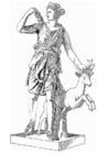 Malvorlagen Artemis, Göttin aus der griechischen Mythologie