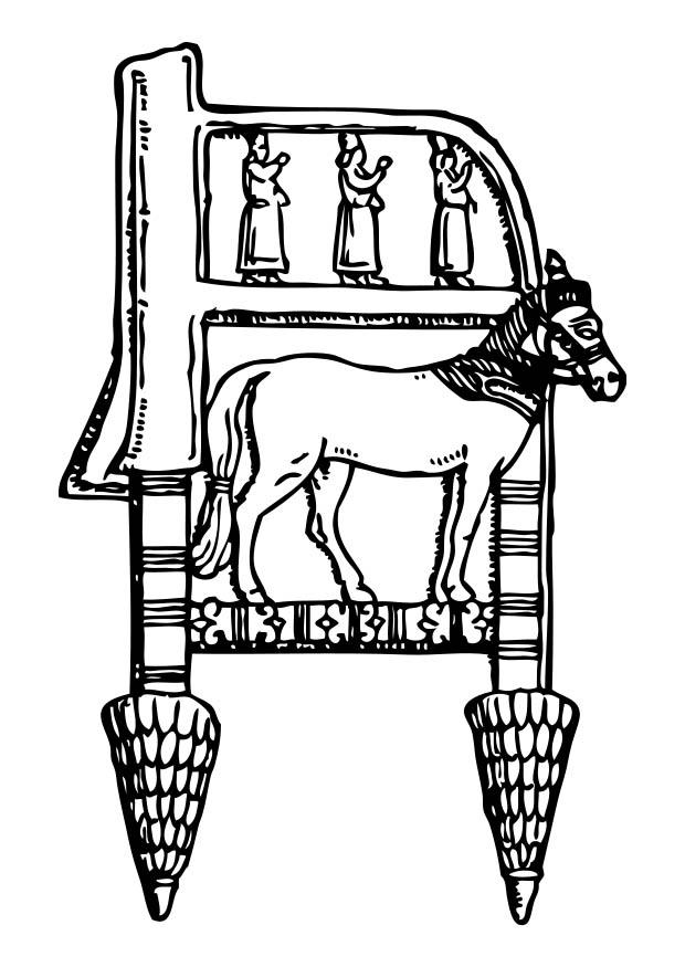 Malvorlage  Assyrischer Stuhl