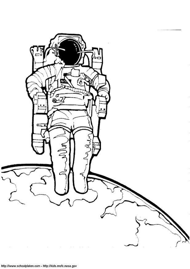 Malvorlage Astronaut - Kostenlose Ausmalbilder Zum Ausdrucken - Bild 3817.
