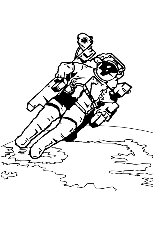 Malvorlage  Astronaut