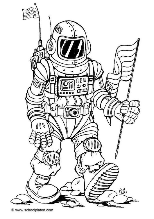 Malvorlage  Astronaut