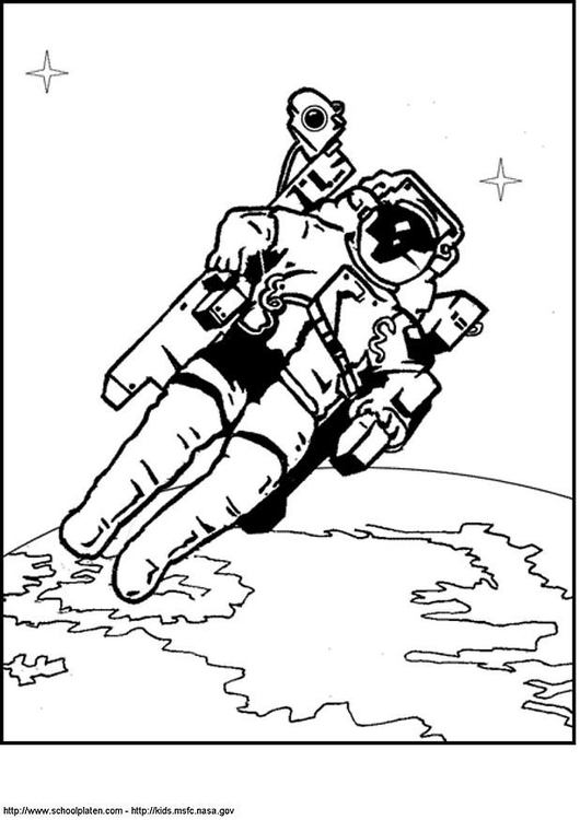 Malvorlage  Astronaut