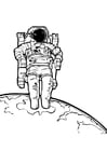 Malvorlage  Astronaut