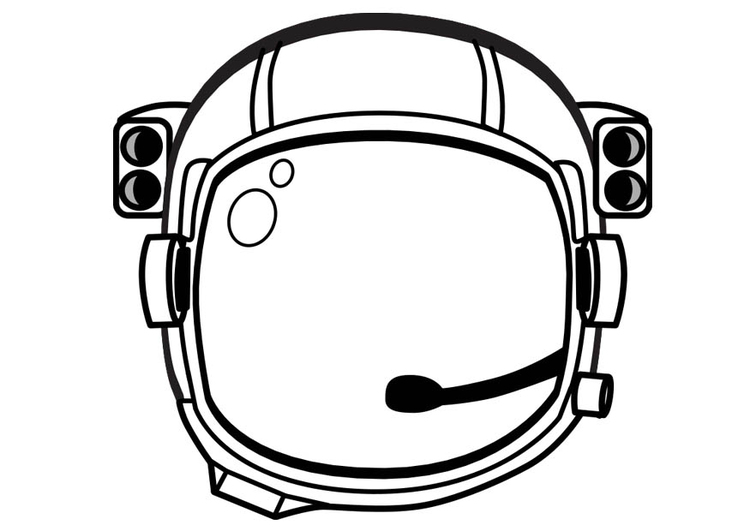 Malvorlage  Astronautenhelm