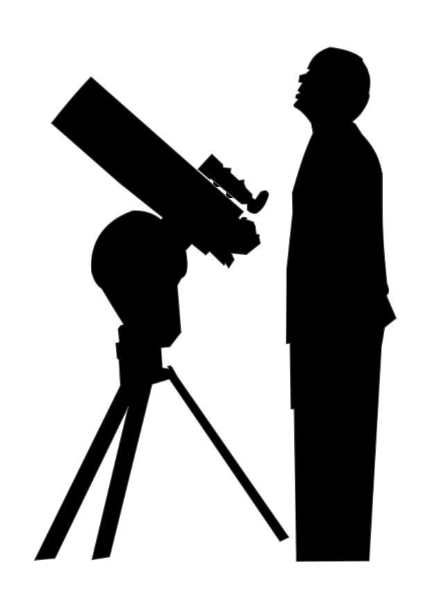 Malvorlage  Astronom