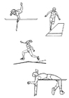 malvorlage Athletik - springen