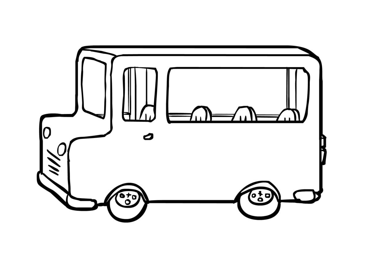 Malvorlage  Autobus (2)