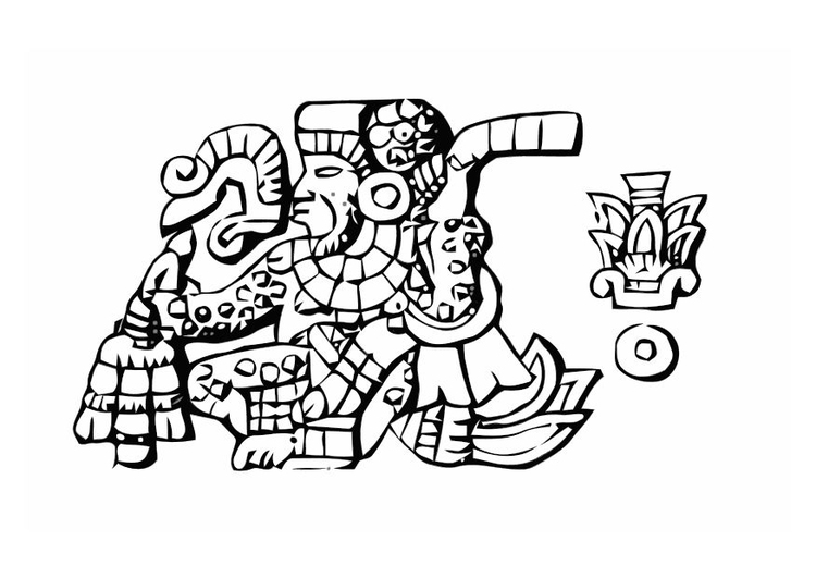 Malvorlage  Azteken - BegrÃ¤bnis