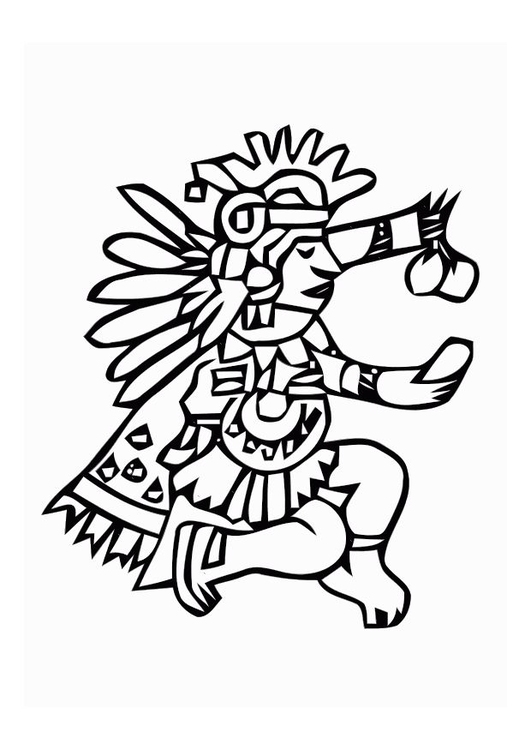Malvorlage  Azteken