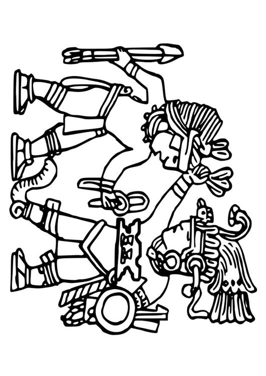 Aztekische Wandmalerei