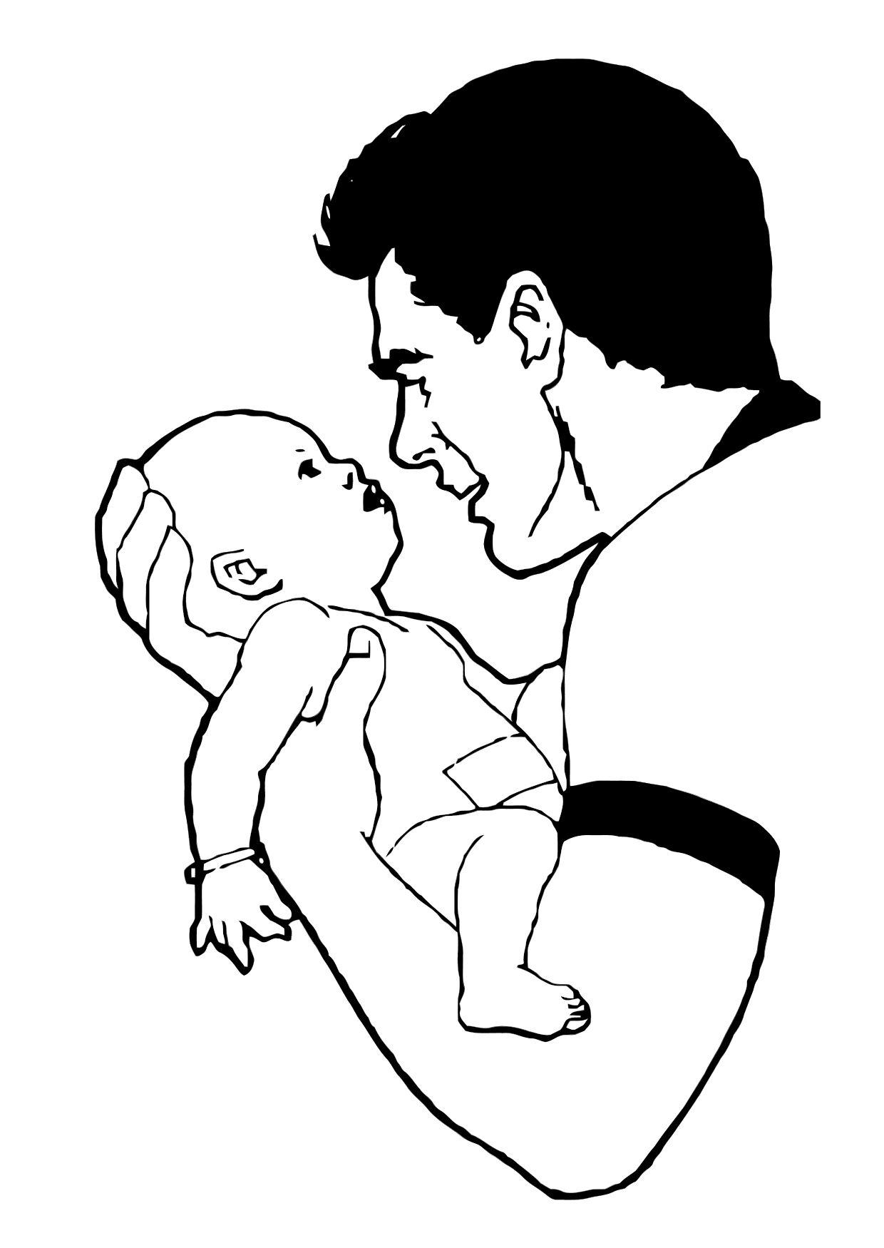 Malvorlage Baby - Kostenlose Ausmalbilder Zum Ausdrucken - Bild 11889.