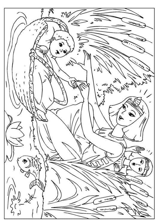 Miriam And Baby Moses Coloring Page Miriam And Baby Moses Coloring Page