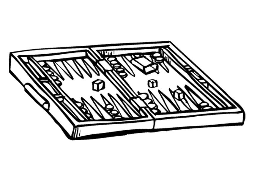 Malvorlage  Backgammon