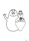 Malvorlage  Barbapapa und Barbamama