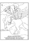 Malvorlage  Bellerophon und Pegasus