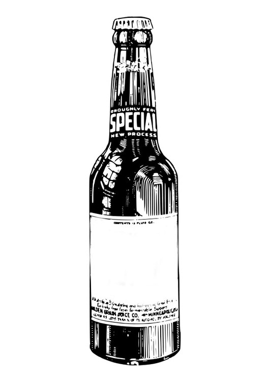 Malvorlage  Bierflasche