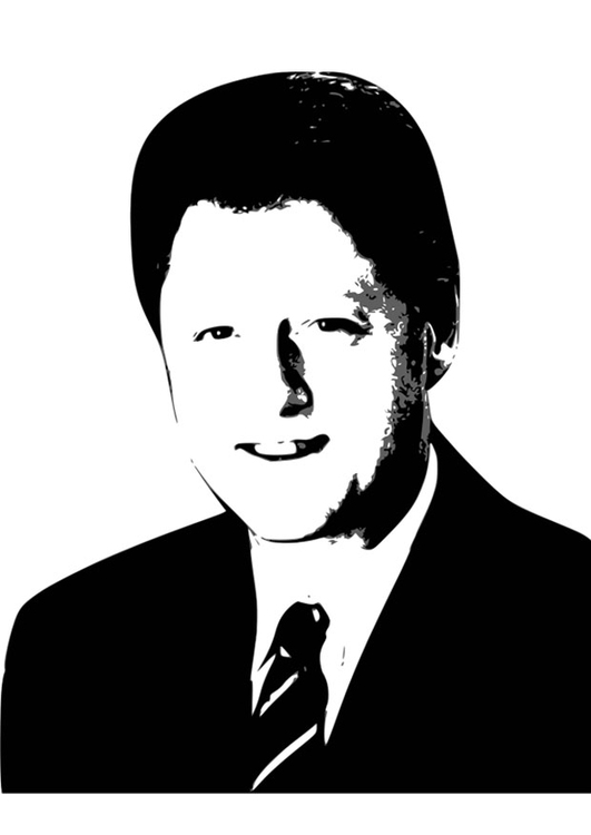 Malvorlage  Bill Clinton