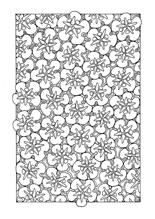 Malvorlage  Blumenmuster