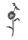 Malvorlagen Blumensilhouette