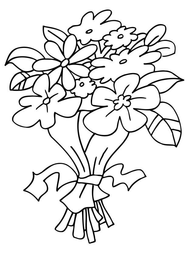 Malvorlage Blumenstrauss - Kostenlose Ausmalbilder Zum Ausdrucken