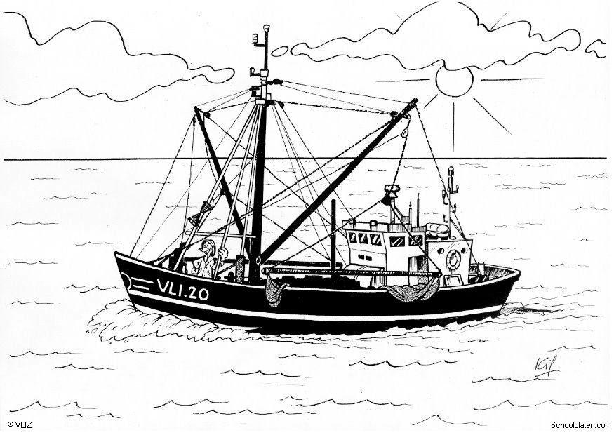 Malvorlage  Boot Fischerboot
