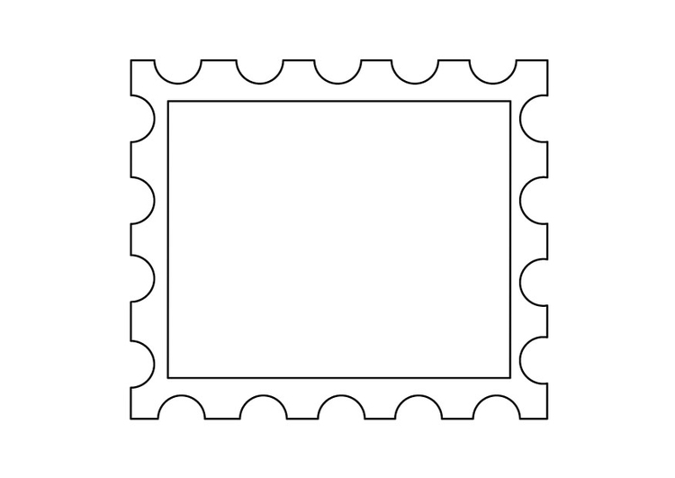 Malvorlage  Briefmarke 2