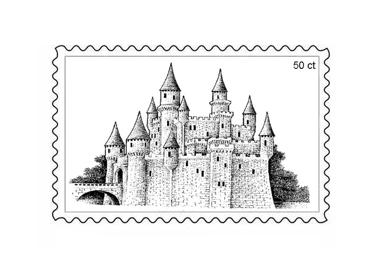 Malvorlage  Briefmarke 3