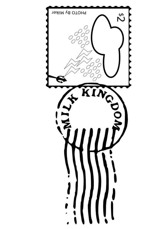 Briefmarke und Stempel