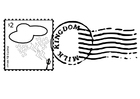 Malvorlagen Briefmarke und Stempel