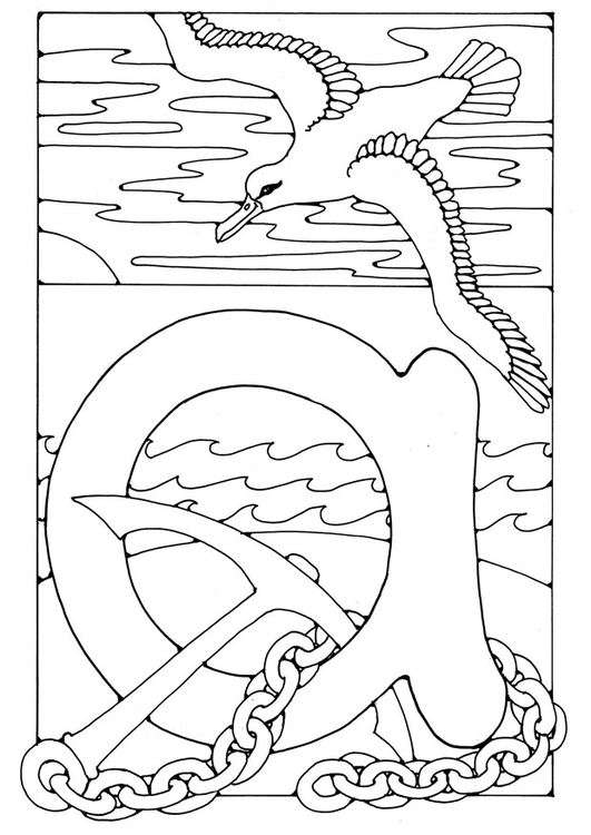 Malvorlage  Buchstabe - a