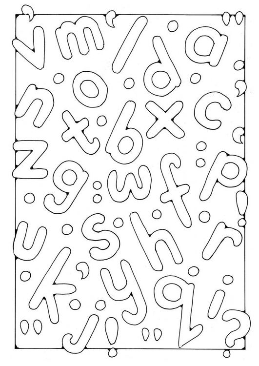 Malvorlage  Buchstaben