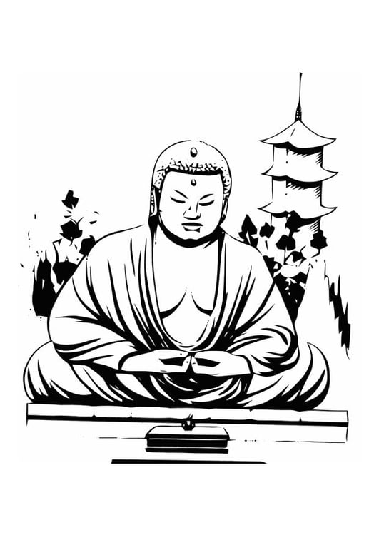 Malvorlage  Buddha