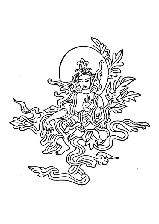 malvorlage buddhistische abbildung  kostenlose