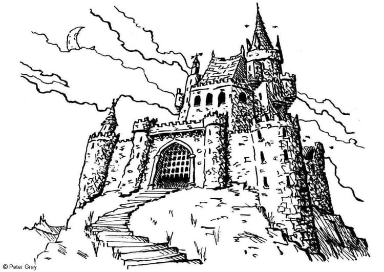 Malvorlage Burg Ausmalbild 18466.