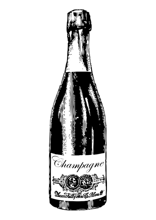 Malvorlage  Champagner