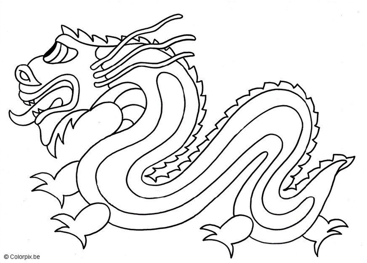 Malvorlage  chinesischer Drache