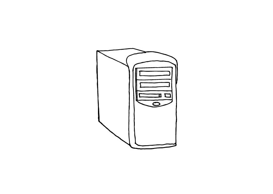 Malvorlage Computer - Kostenlose Ausmalbilder Zum Ausdrucken - Bild 10425.