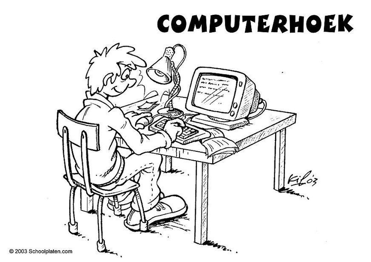 Malvorlage  Computerecke