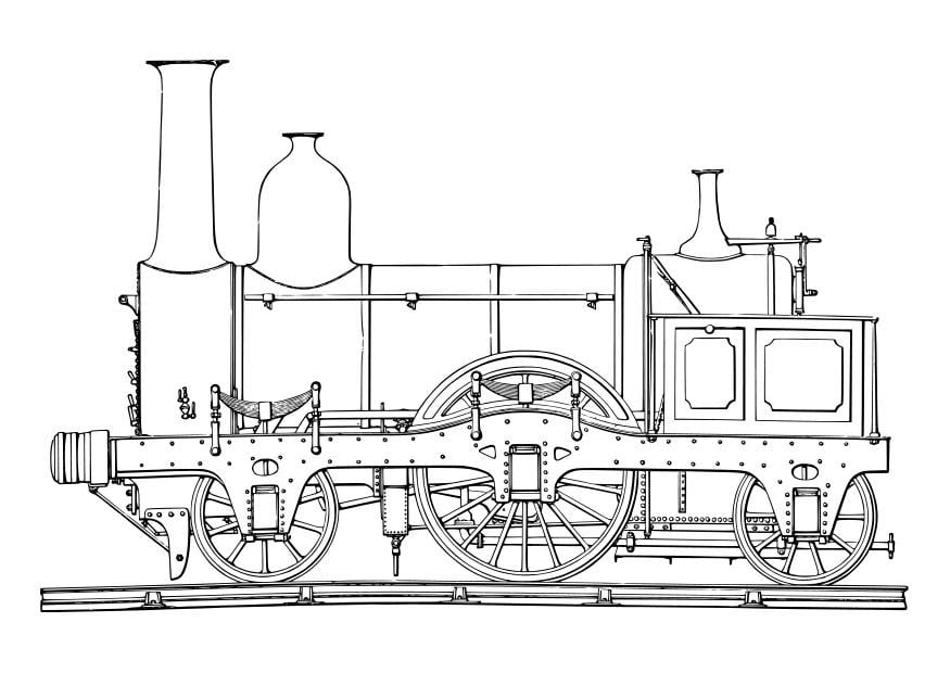 Malvorlage  Dampflokomotive