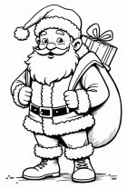 Malvorlage der weihnachtsmann unterwegs