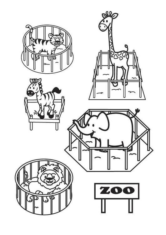Malvorlage  der Zoo