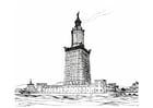 Malvorlage  die 7 Weltwunder - Leuchtturm von Alexandrien
