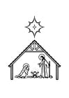 Malvorlage  die Geburt von Jesus