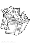 Malvorlage  Die Prinzessin und der Drache