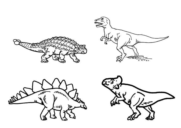 Malvorlage  Dinosaurier